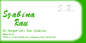 szabina rau business card